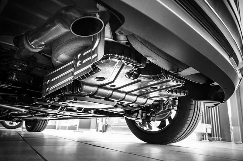 underneath a car underneath a car